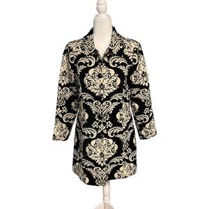 Bentley a Tapestry Jacket M Black White Classic Y2K Church Jacquard